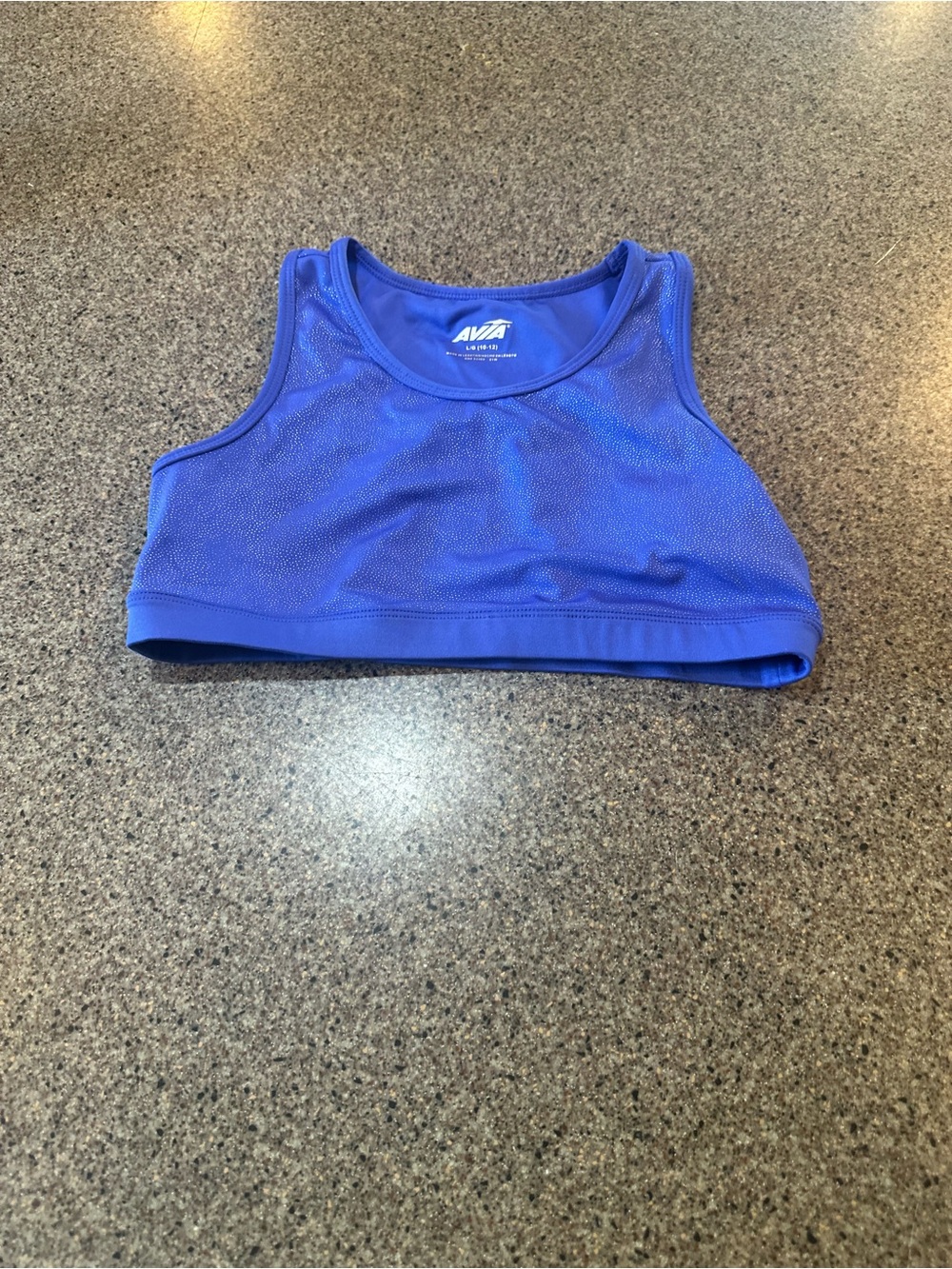 Avia Blue Mesh Racerback Sports Bra